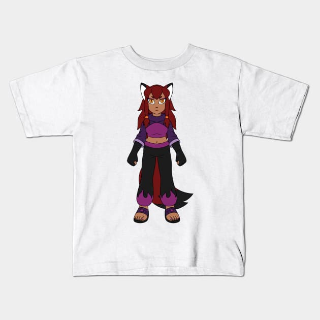 Rubi Adventure Kids T-Shirt by Firestorm Fox